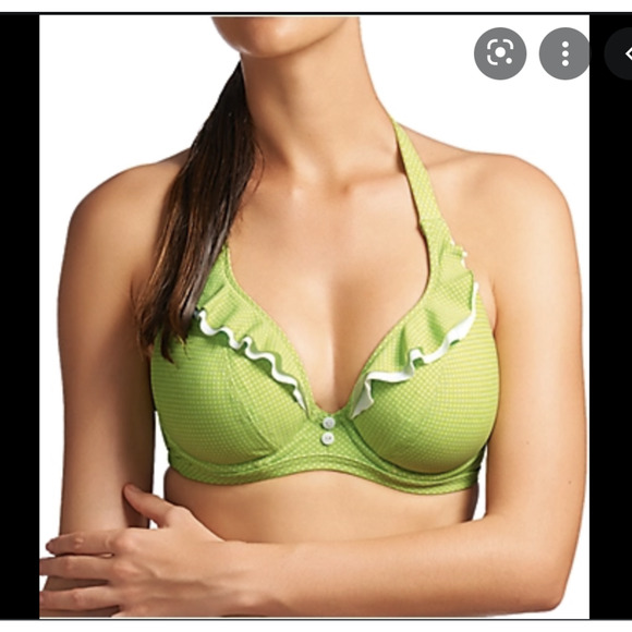 Freya Other - Freya Swim Top Women Size 34 D Cherish Underwear Banded Halter Bikini Lime Green